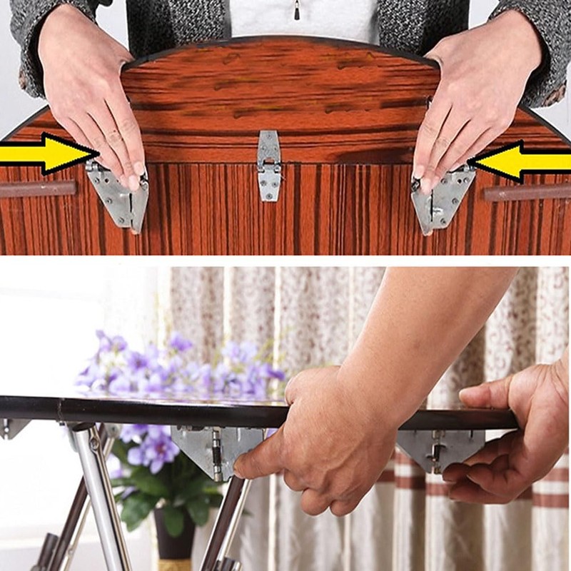 Lokatall Modern Iron Drop Leaf Table Hinges, Spring Loaded, Heavy