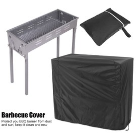 J-ouuo Barbecue Dustproof Cover, BBQ Stove Cover, Grill Waterproof Cover, PU Coating, Polyester Material Bonfire Stand Cover, Black Grill Protective Cover, Storage Bag Included, For Outdoors, Gardens,