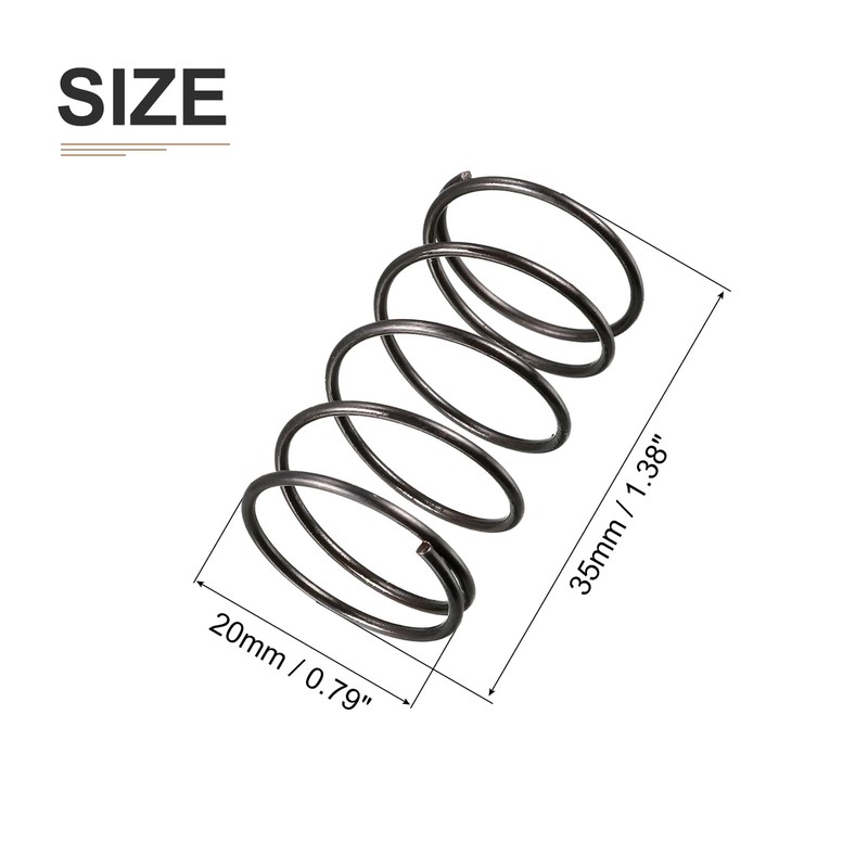 DTGN 1.2x20x35mm(DxODxL) Compression Spring - 20Pack - Good for Machinery