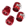 Partuto 4 Pcs An10 Universal Hose Finisher Clamp - Aluminum
