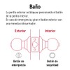 Hermex Basic BAL-LA-BP, Cerradura pomo, baño, cilíndrica, latón antiguo
