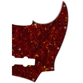 Guitar Parts For Fender Five Strings Jazz Bass Style Guitar Pickguard (4 Ply Red Tortoise)