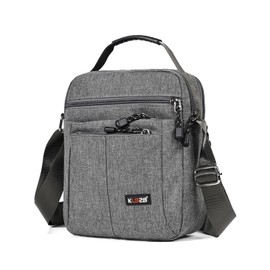 Men's Messenger Bag - Crossbody Shoulder Bags Travel Bag Man Purse Casual Sling Pack for Work Business (1893-Large-Grey)