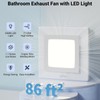 EINTTAX 10 Inch Panel Bathroom Exhaust Fan with Light, 77CFM