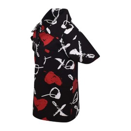 Unique Baby Boys Valentine's Day XOX Print Polo Pullover Shirt (9) Black