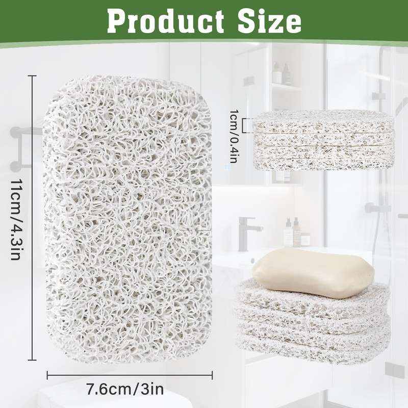 4 Pack Soap Holder Pad，Soap Holder for Kitchen & Bathroom，White