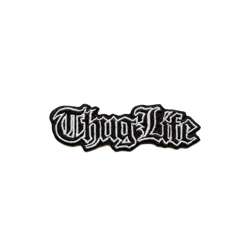Thug Life Script Patch Old English Hood Embroidered Iron On