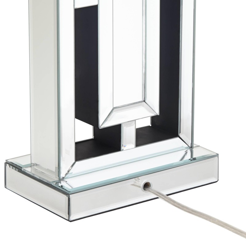 360 Lighting 29" Tall Rectangular Modern End Table Lamp Mirrored