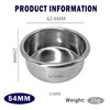 NEOUZA Coffee Non-Pressurized Espresso Basket Single Wall Compatible for 54mm