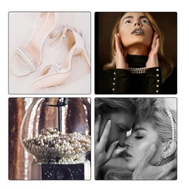 700 Pcs Pearl Beads with Hole, Pearl Beads for Craft, 8 mm Round Craft Bead, Round Loose Pearl Beads, Bulk Loose Pearl Beads with Holes, Loose Arts and Crafts Pearls, Lvory White Pearls for Craft