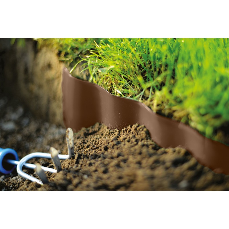 Flexible Garden Lawn Grass Edge 9m x 100mm Dark Green