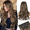 Lommel Clip in Hair Extensions,5PCS Hair Extensions Clip Ins 20