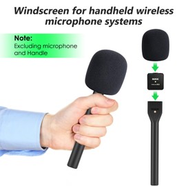 YOUSHARES Pop Filter for Rode Wireless Go Handheld Adapter, Mic Cover Foam Mic Windscreen Compatible with Rode Interview GO Handheld Adapter for Wireless GO Reduce Background Noise