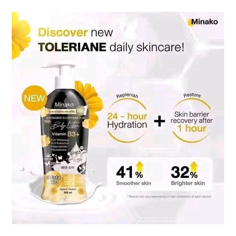 Minako Niacinamide Glutathione Plus Body Lotion - 500ml