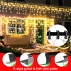 100Pcs Gutter Hooks for Outdoor Lights, Outdoor Light Hooks Clips,