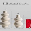 Steviieden Ceramic Vases Set 2, Modern Home Decor,Off White Round