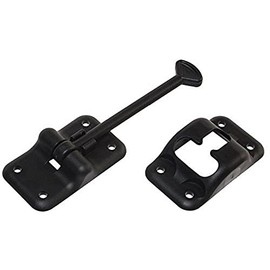 RV Designer E236 Entry Door Holder - T-Style RV Door Holder 6 inch Black - Durable Plastic for Camper/RV Doors - Easy Install with Plunger & Screws - Top RV Accessories