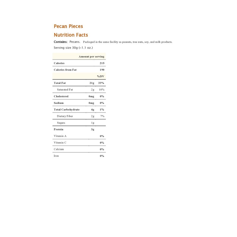 Pecan Pieces - Medium, Light - 5 lb. Box