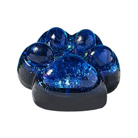 Transparent Black Paw Squishy Squeeze Toy, Kawaii Stress Relief Fidget Sensory, Soft Silicone Squeeze Gifts for Kids Adults Party Favors (Blue)