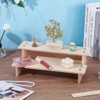 NBEADS 2-Tier Wooden Display Riser Shelf, Tabletop Small Food Stand