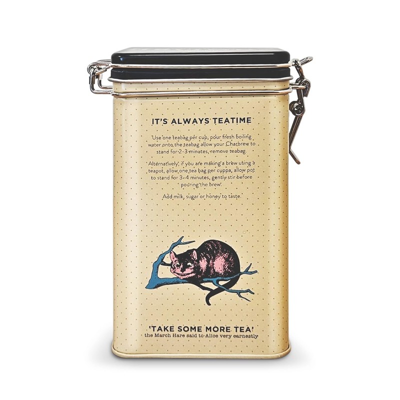 Charbrew Tea Tin English Breakfast Alice in Wonderland Crown 60