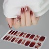 WOKOTO 1 Sheet Semi Cured Gel Nail Strips With Wood