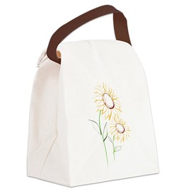 CafePress Sunflowers2 67 Canvas Lunch Bag with Strap Handle