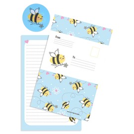 iscream Pack of 8 Fold-over Ready to Send Note Cards - Bee Loved