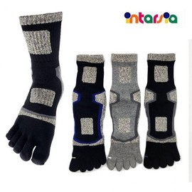 Plus-139 Thick Sports Men's Toe Socks Style Black