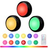 Totahow RGBW Color Changing Puck Lights with Wireless Remote -