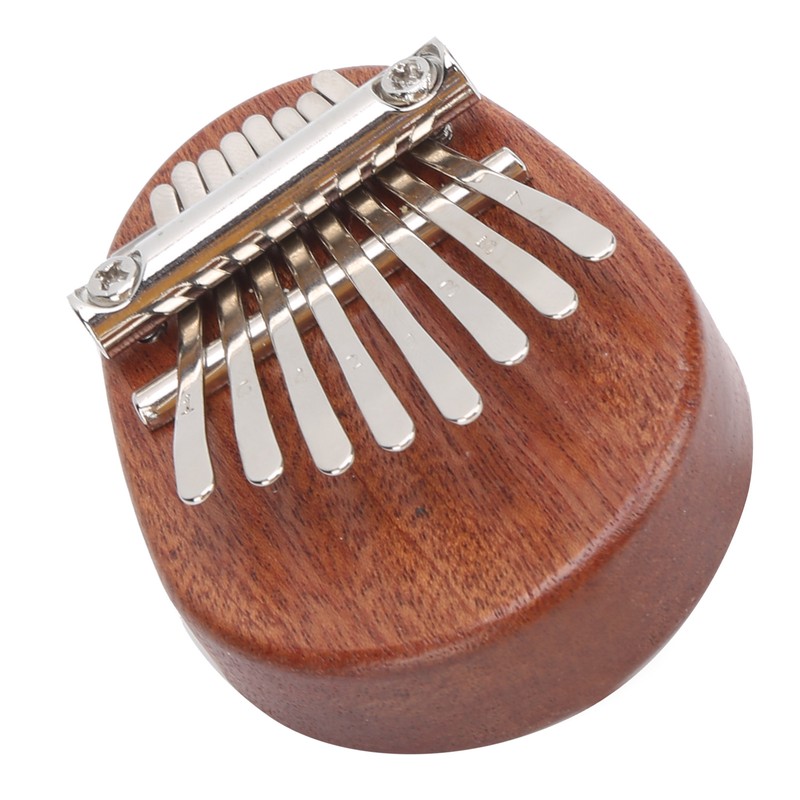 8 Tone Kalimba Thumb Piano C Key Mini Portable Mahogany
