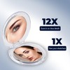 MIRRORVANA Small 12X Magnifying Makeup Mirror for Travel - Lightweight,