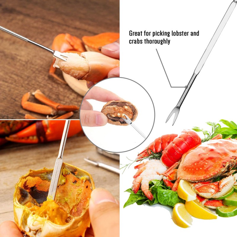 Hiware 20-piece Seafood Tools Set includes 6 Crab Crackers, 6