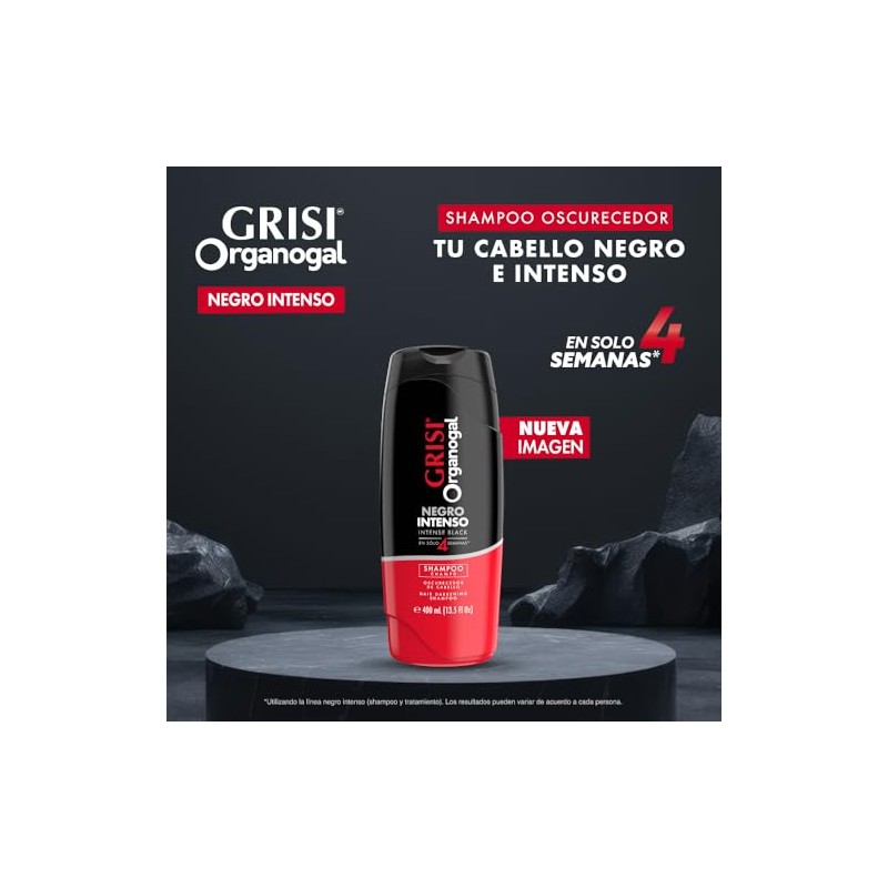Shampoo Grisi Organogal negro intenso 400 ml