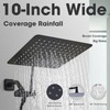 TRUSTMI 10 Inch Adjustable Shower Head with Handheld Spray Combo,