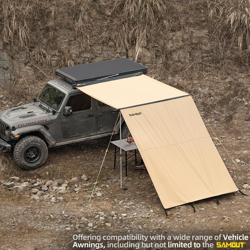 SAMOUT Awning Wall 6.6FT x 8.5FT Multi-Side Universal Awning Extension