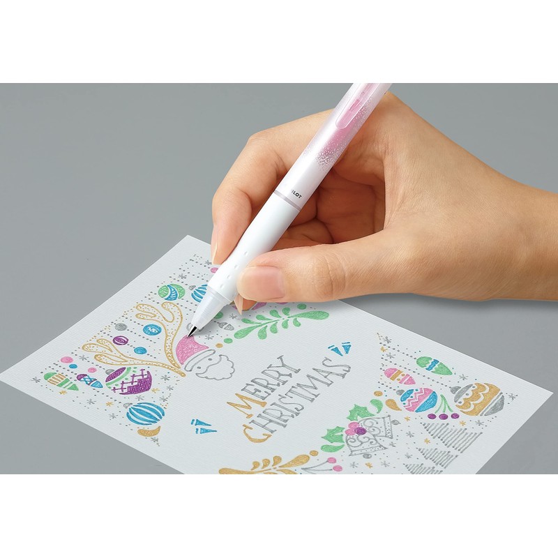 Limited Erasable Glitter Ballpoint Pen, 0.03 inch (0.7 mm), Twinkle