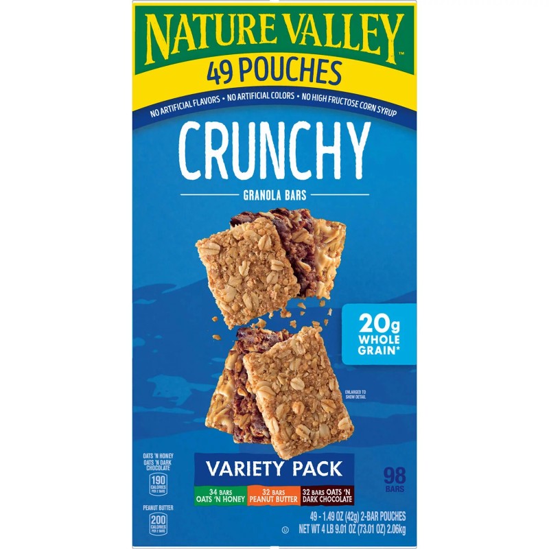 Nature Valley Crunchy Granola Bars Variety Pack, 49 ct. -