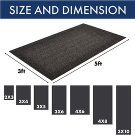 Notrax - 118S0036CH 118 Arrow Trax Entrance Mat, for Home or Office, 3' X 6' Charcoal