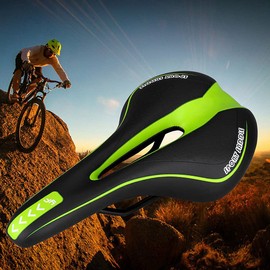 TOTMOX Bicycle Mountain Bike Saddle Road Mountain Sports Soft Cushion Gel Cushion Seat Green