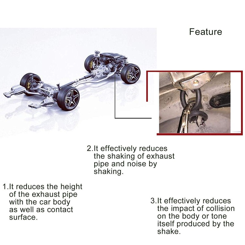 O-Ring Car Exhaust Rubber Hanger Insulator Bracket Bushing Mount Universal