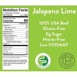 Good Fod Foods Meat Stick Variety Pack – Low FODMAP Snacks for a Healthy Gut, Zero Sugar Jerky Sticks, Keto Friendly, Gluten-Free Beef Sticks 1 Ounce (12 Pack)