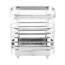 Gorise Utensilienhalter, Edelstahl-Besteckabtropfgestell, Spülbecken-Caddy, rostfreier Küchenspülen-Organizer, Besteck-Organizer für Küchenutensilien