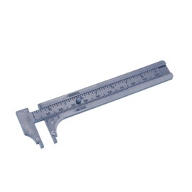 sourcing map Vernier Caliper 10 cm 4 Inch Metric Mini Double Scale Plastic Ruler Measuring Tool