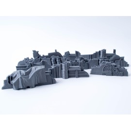3D Vikings 7 Piece Barrack Obstacle Set: Industrial Style Scenario for Tabletop Role Play and Wargame Terrain for 28mm Miniatures