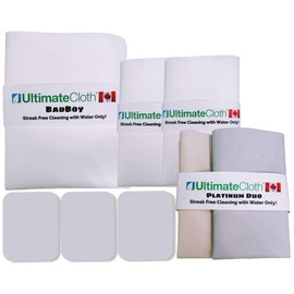Ultimate Cloth The Original Streak Free Cloth - 100% MiraFiber - Incredible Miracle Cloth that Cleans with WATER ONLY UltimateCloth(8pc. Clean Green Platinum)