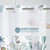 MEHOFOND Nautical Beach No Hook Shower Curtain with Snap in