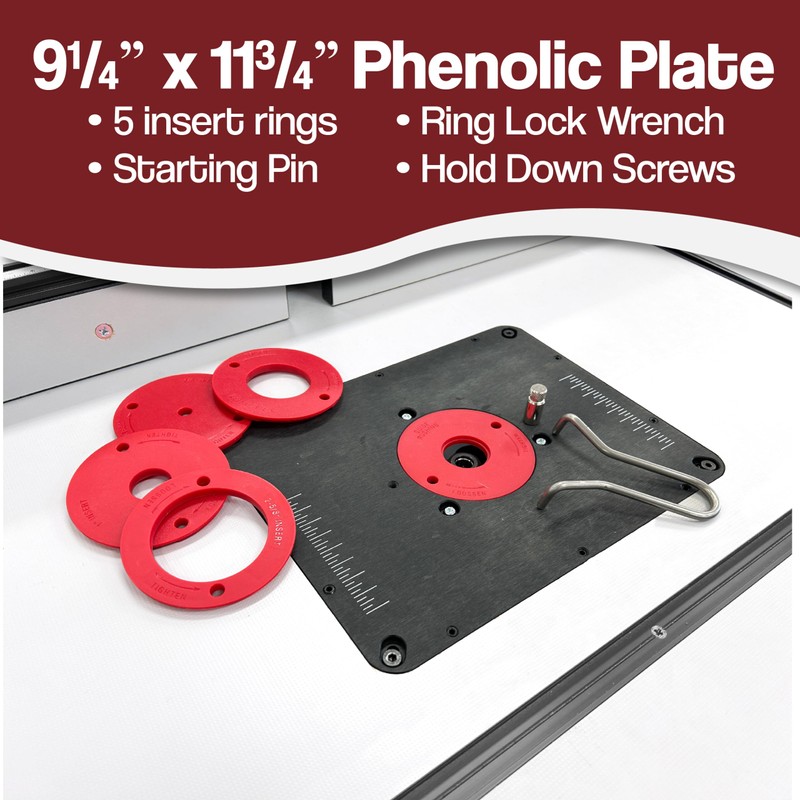 Premium 1-3/8 inch Thick Router Table with Router Plate with