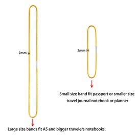 Mini Skater Elastic Notebook Strap – 12 Pack Reusable Book Binders Universal Elastic Bands for A5 & Passport Size Thick Notebooks School Office College Travel Journals Accessories (Gold)