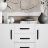 Probrico 1 Pack| 3" Hole Centers Flat Black Modern Cabinet
